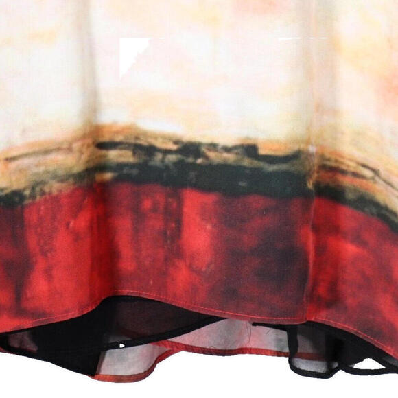 Iris Setlakwe Womens US6 Red Black Shift Tank Dress Crossback Tie Dye Scoop Neck - Picture 5 of 12